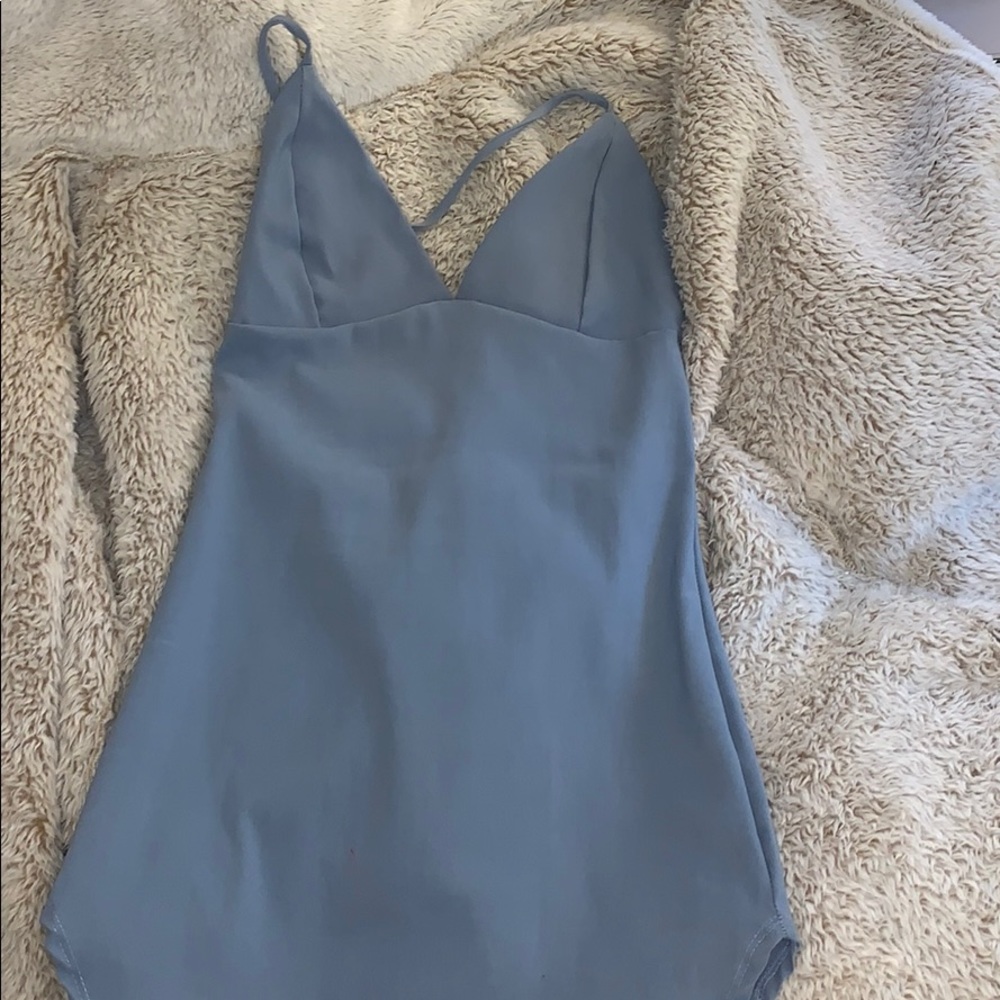 Light Blue Body Con Dress